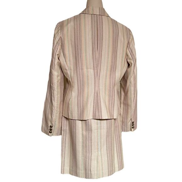 Vintage Harold’s Light Cotton Tweed Bold Button 2Pc Skirt Suit Set - Picture 4 of 16